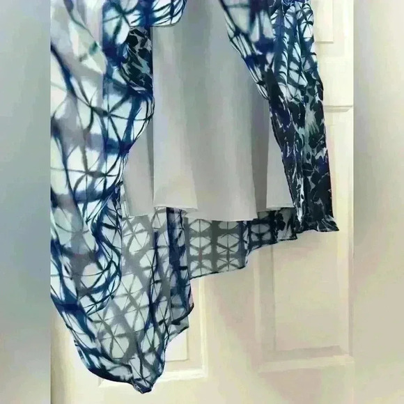 INC Womens Navy Tie Dye Below The Knee Wear To Work Skirt XL - Picture 7 of 7